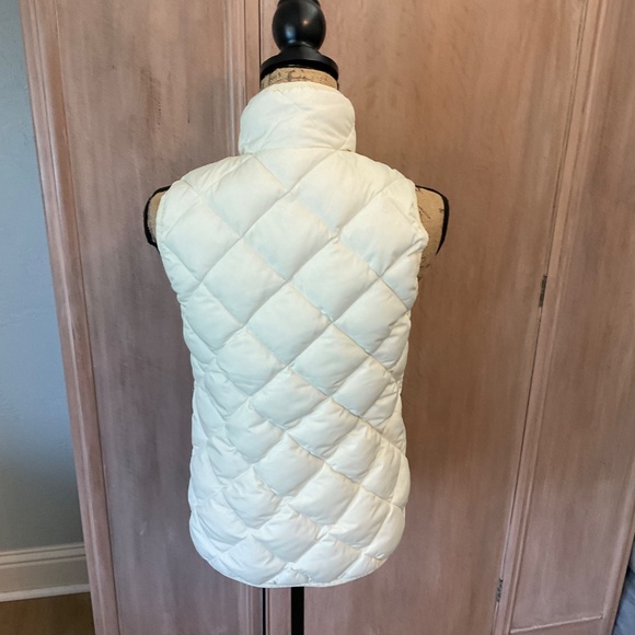 J. CREW Women's Vest Puffer Cream Puffer Quilted Gold Zipper XS - Picture 11 of 16